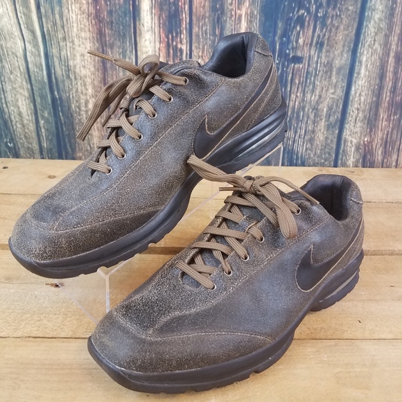nike brown leather golf shoes